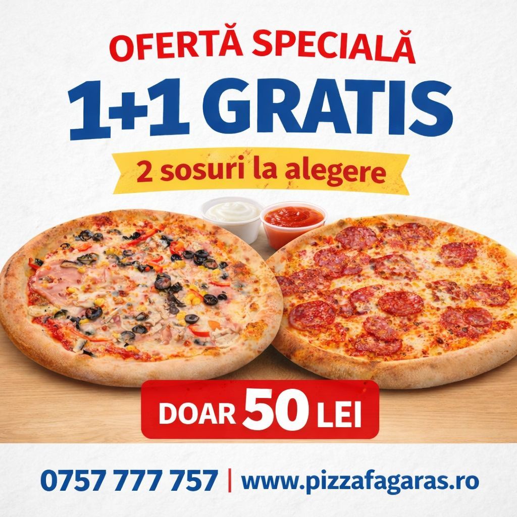 1 + 1 Gratis + 2 Sosuri - Pizza 32 Cm