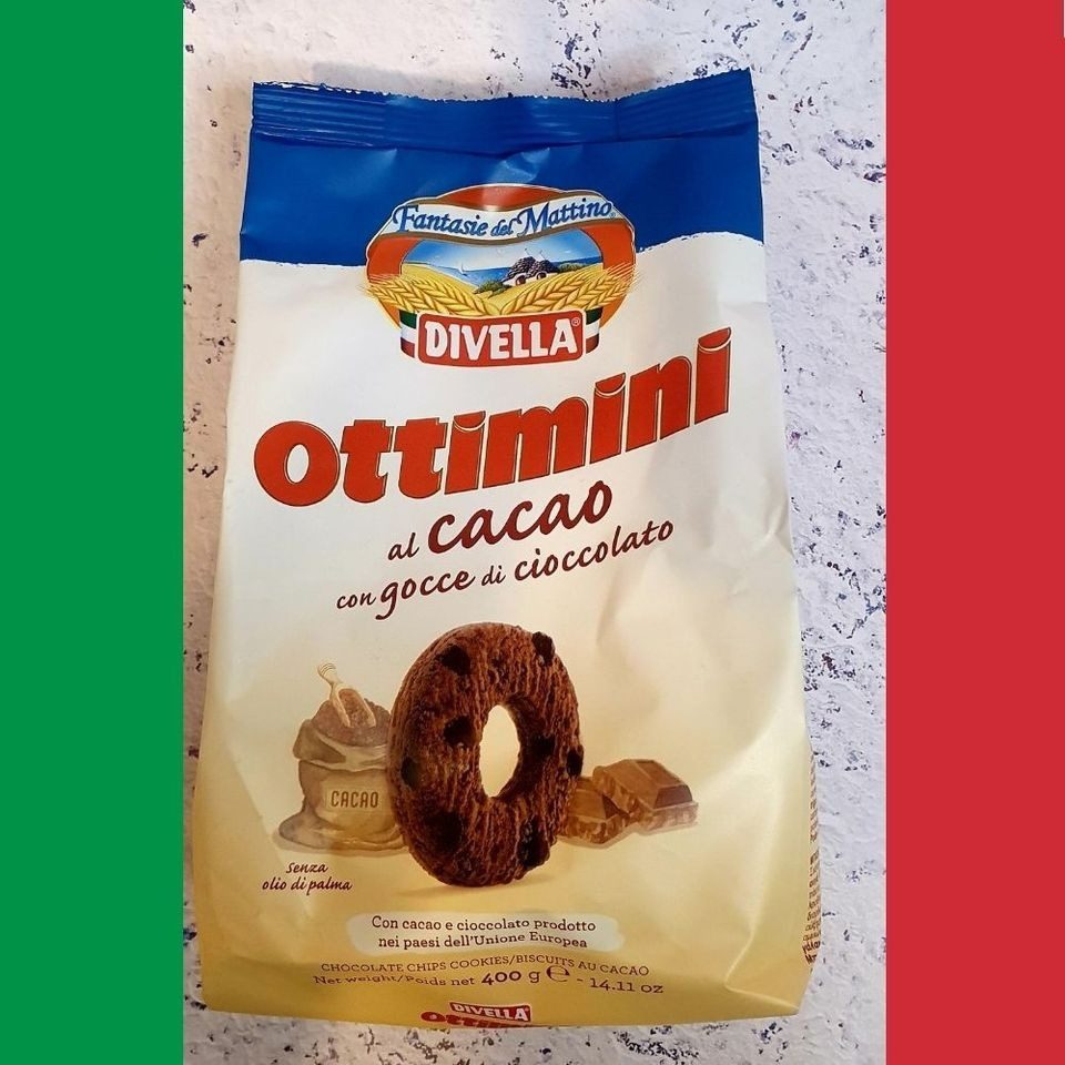 Ciastka Divella kakaowe z kawałkami czekolady 400g