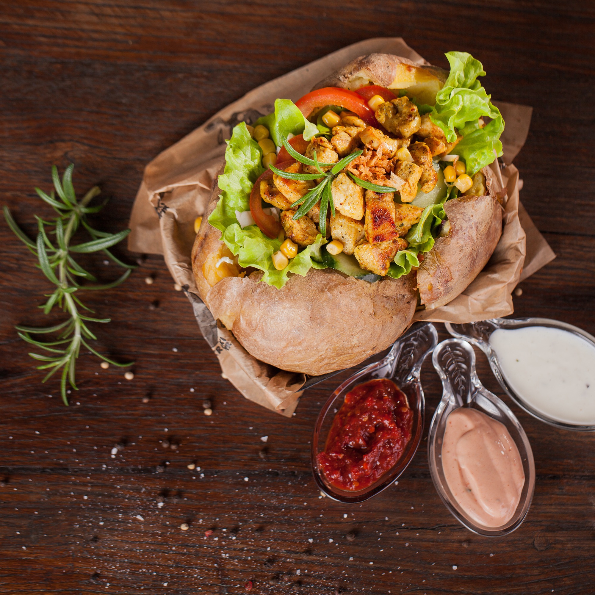 Kumpir z Kurczakiem duży