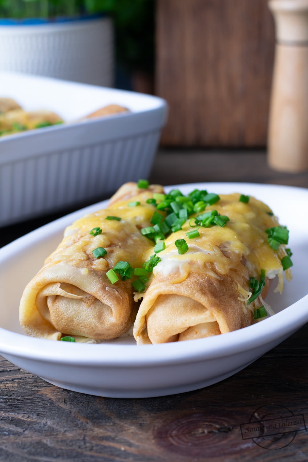 Naleśniki z kurczakiem i pieczarkami