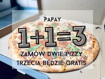 Co trzecia pizza Gratis | Promocja | PIZZA | PIZZERIA PAPAY | LEGIONOWO 
