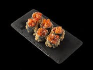 Hosomak awokado tempura z tatarem z łososia 6szt. 200g