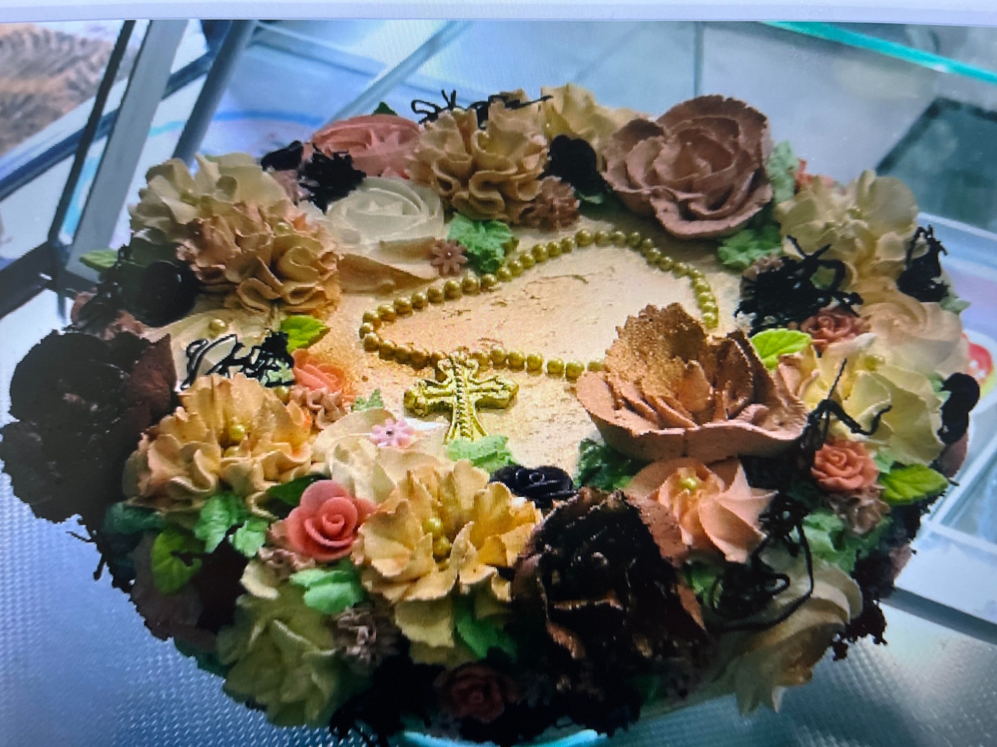 Torta po izboru dekoracija cvijeće jesen    