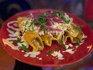 Tacos Dorados con Pollo