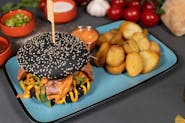 Black blooms burger