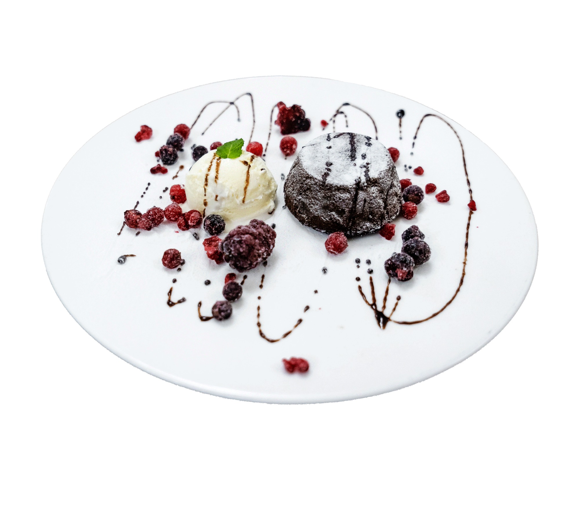 Lava cake cu inghetată de vanilie 150 g