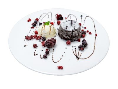 Lava cake cu inghetată de vanilie 150 g