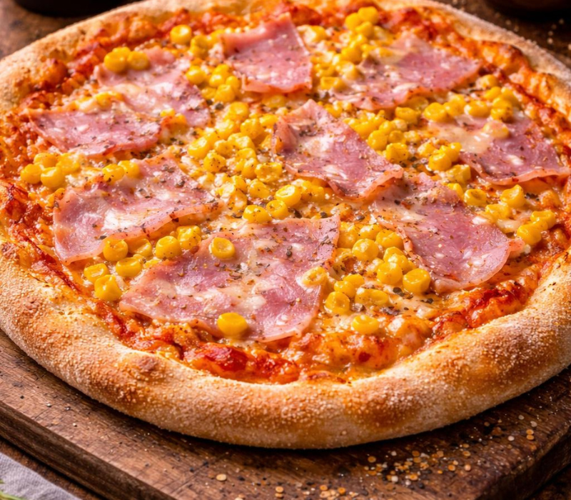 Pizza Junior cu șuncă si porumb 420 g