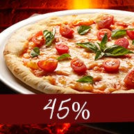 Pizza taniej o 45%