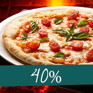 Druga pizza 40%  taniej