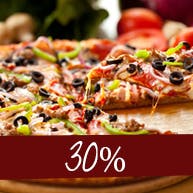 Kup dowolną pizzę o rozmiarze 28 cm - druga pizza 30% TANIEJ.