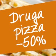 Druga Pizza -50%!