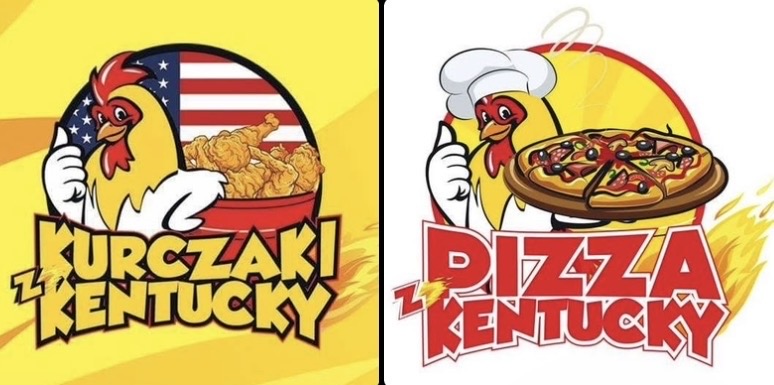 Kurczaki z Kentucky. Pizza z Kentucky logo