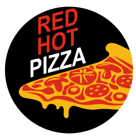RED HOT PIZZA logo