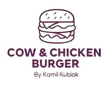 Cow & chicken burger by Kamil Kubiak logo